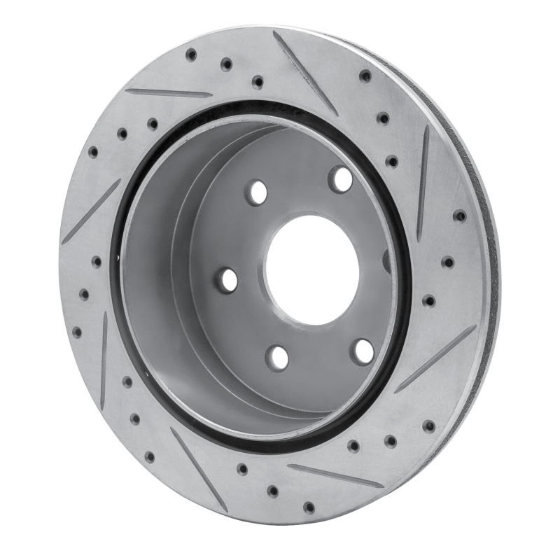 Chevrolet Express 2500 Brake Rotor (1) - Rear Left - R1 Concepts - Drilled & Slotted - Silver - `03-`05